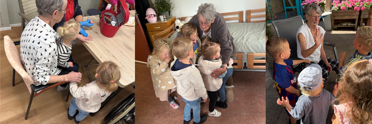 Young and Old Are GOLD Visiting the Care Home Together